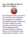 Know The Different Ways To Offer Free Shipping 