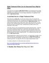 High Cholesterol Diet Low In Saturated Fats