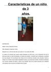 Características de un niño de tres años
