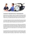Treatments for High Blood Pressure: A Brief Explanation