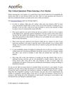 The Critical Questions When Entering a New Market