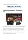 The Perfect Samsung Gift For Holiday Season!(SAMSUNG IMAGING)