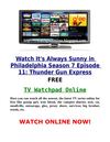 Youtube It's Always Sunny in Philadelphia Season 7 Episode 11 Thunder Gun Express