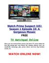 Youtube Prime Suspect (US) Season 1 Episode 10 A Gorgeous Mosaic