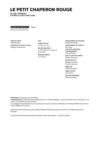 Programme de salle "Le petit chaperon rouge" dec 2011 - Le Grand T