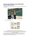 How to learn Chinese more effectively ?