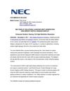 NEC DISPLAY SOLUTIONS LAUNCHES NEXT GENERATION HIGH-BRIGHT DIGITAL SIGNAGE DISPLAY