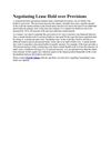 Negotiating Lease Hold Over Provisions