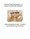 BOLETOS BRITNEY SPEARS 