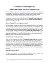 Vitamin b12 and Weight Loss
