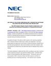NEC DISPLAY SOLUTIONS ANNOUNCES NEC’s INTERACTIVE SOFTWARE SOLUTION FOR USE WITH IPADS, NEC PROJECTORS