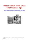 What a woman need: A man who treats her right