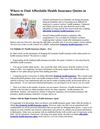 Where to Find Affordable Health Insurance Quotes in Kentucky
