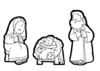 Figuras portal Belén para colorear