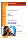 Fiche mémo élève HDA Concert