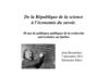 De la République de la science à l'économie du savoir