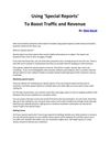 Using 'Special Reports' To Boost Traffic and Revenue