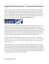 Using Facebook Advertising Tips To Increase Busniess Revenue