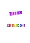 Recetario 2011 - Taller de Cocina