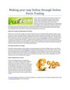 Making Your Way Online Through Online Forex Trading