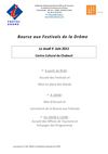 Programme Bourse aux festivals 2011