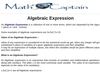 Algebraic Expression