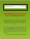 Find Dallas Mover Reviews For Your Auto Transport Needs