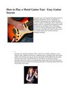 How to Play a Metal Guitar Fast - Easy Guitar Secrets