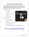 Pros And Cons For Distance Learning