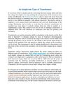An Insight Into Types Of Transformers