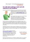 No credit check small loans- Quick cash with repayment in easy installment