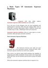 3 Main Types Of Automatic Espresso Machines