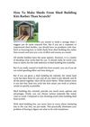 How To Make Sheds From Shed Building Kits Rather Than Scratch?