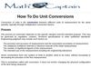 how to do unit conversions