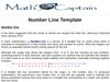 Number Line Template