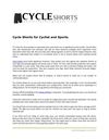 Cycle Shorts for Cyclist and Sports