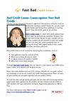 Bad Credit Loans- Loans against Your Bad Credit