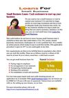 Small Business Loans- Cash assistance to start up your business