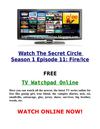 Watch The Secret Circle 1x11 Season 1 Episode 11s01e11 Fire Ice