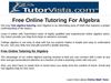 free online tutoring for algebra