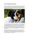 Tips to Wedding Planning Guide