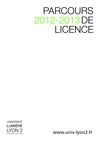 Université Lumière Lyon 2 - Catalogue Licences 2012-2013