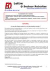 Lettre @ N15 Retraites - Philippe Pihet - 15 janvier 2012