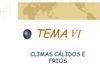 Tema VI. Os climas cálidos e frios