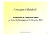 Présentation du projet de "station" SNCF nouvelle à Malakoff par l'association Nexus - 16.01.12
