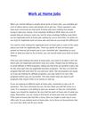 Work at Home Jobs