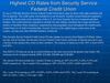 Highest CD Rates from Security Service Federal Credit Union
