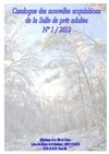 Catalogue nouveautés lecture publique adultes