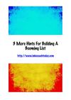 3 More Hints For Building A Booming List