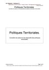 Cours de Politiques territoriales